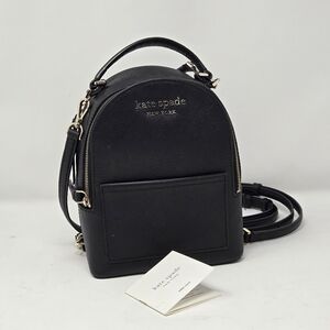 Kate Spade New York Cameron Mini Convertible Black Golden Backpack